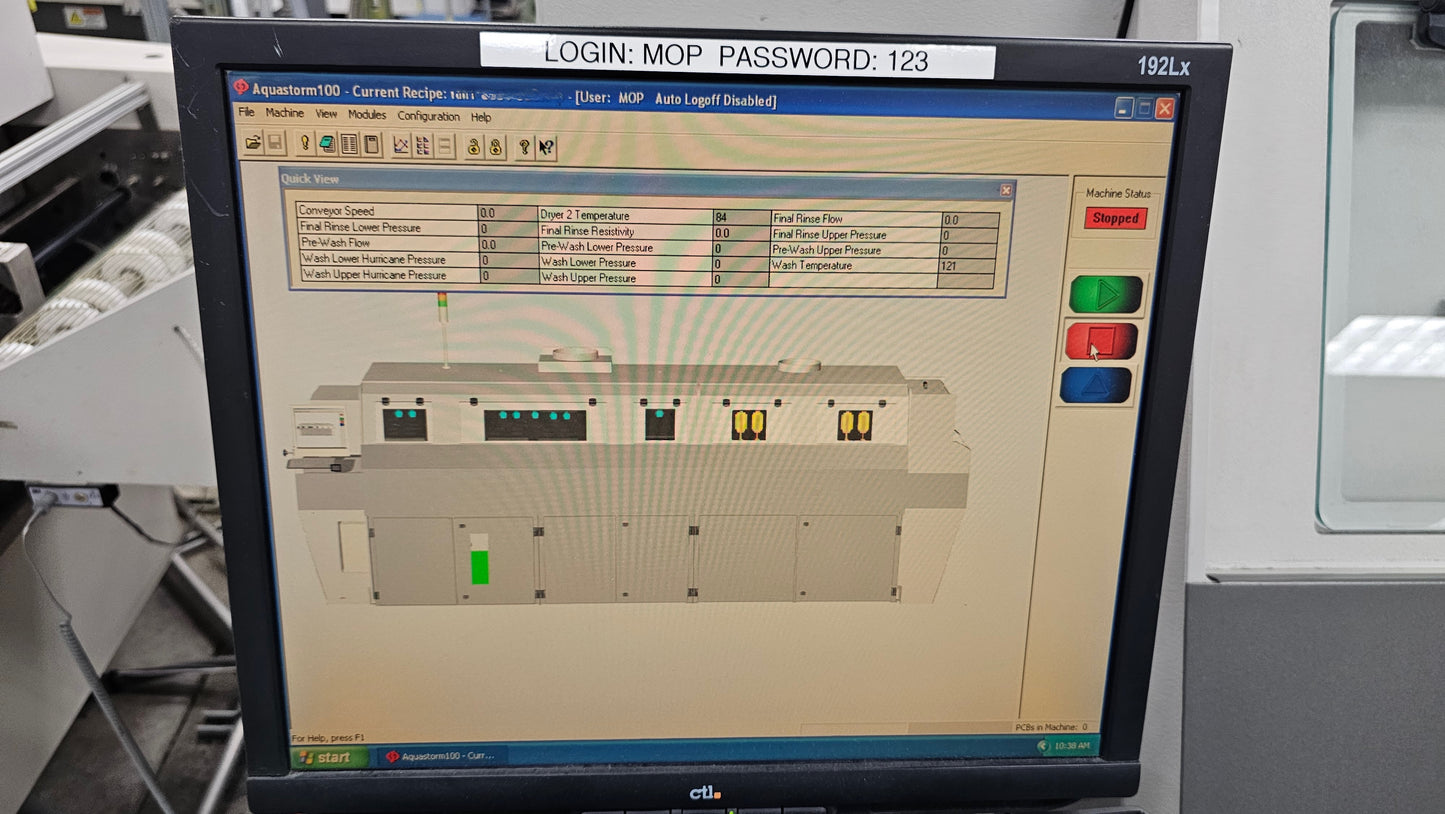SPEEDLINE / ELECTROVERT Aquastorm 100C In-Line PCB Washer, vintage 2014