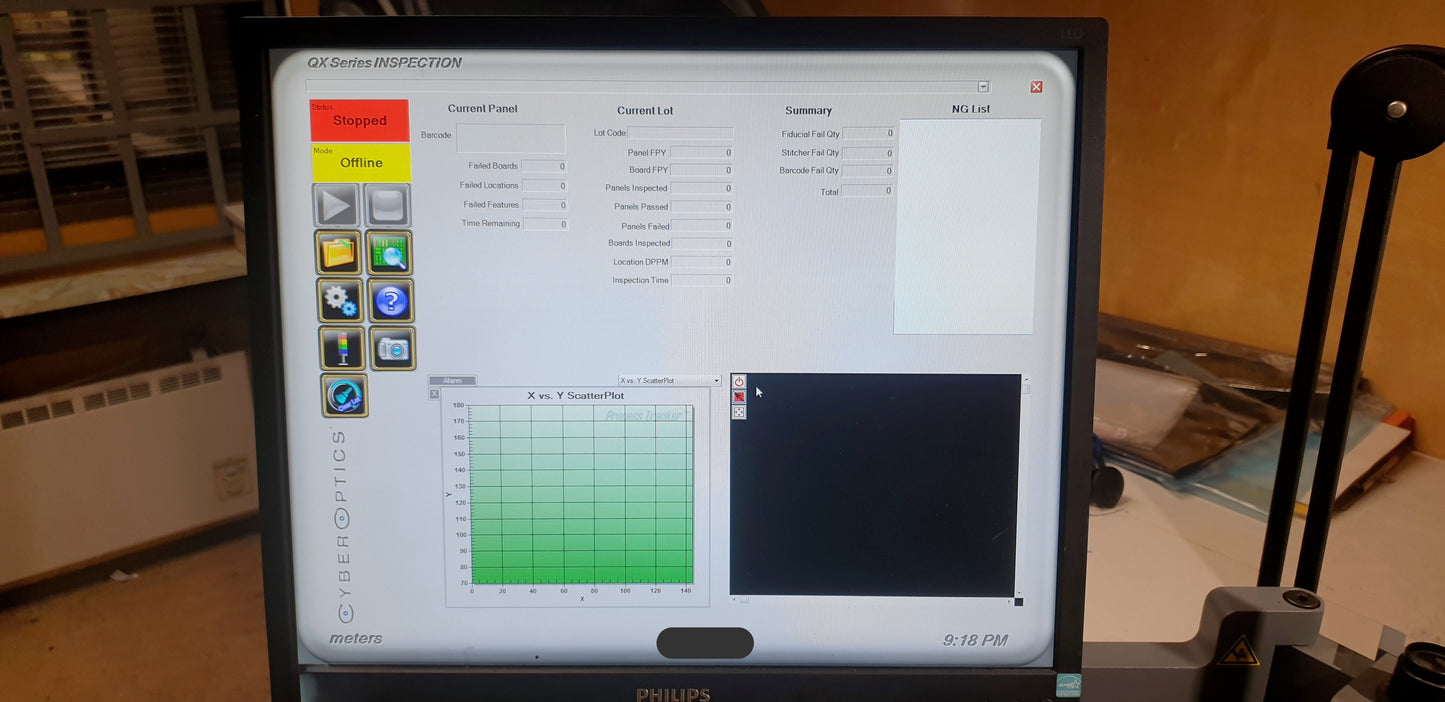Cyberoptics QX 150i, 2D AOI, vintage 2017