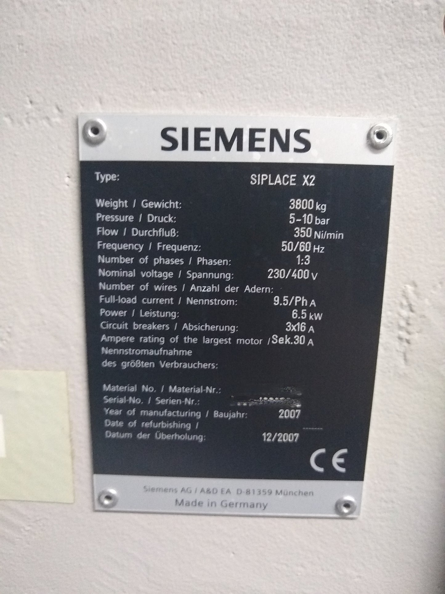ASM Siplace X2, vintage 2007 with changeover tables