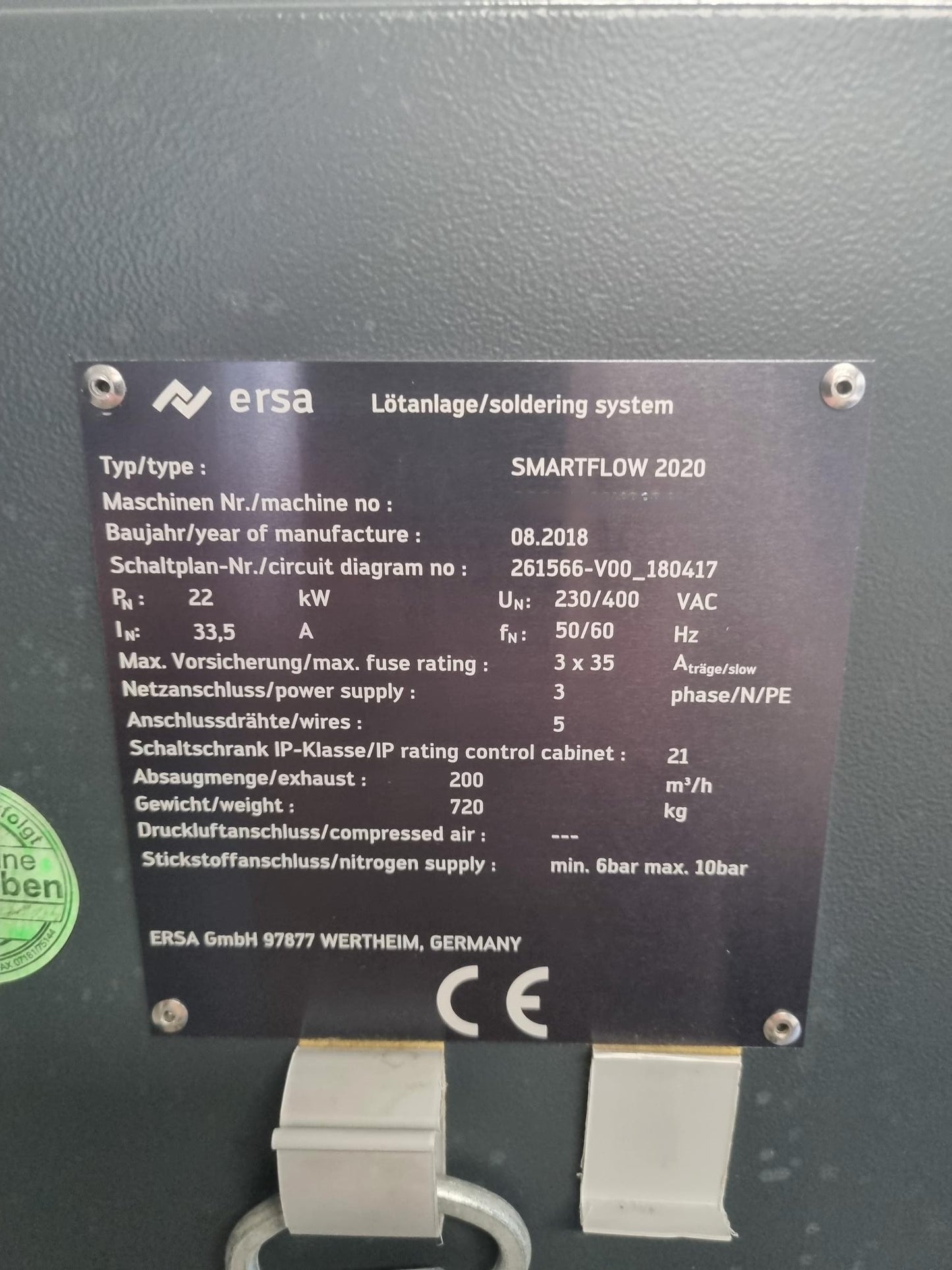 ERSA SMARTFLOW 2020, vintage 2018