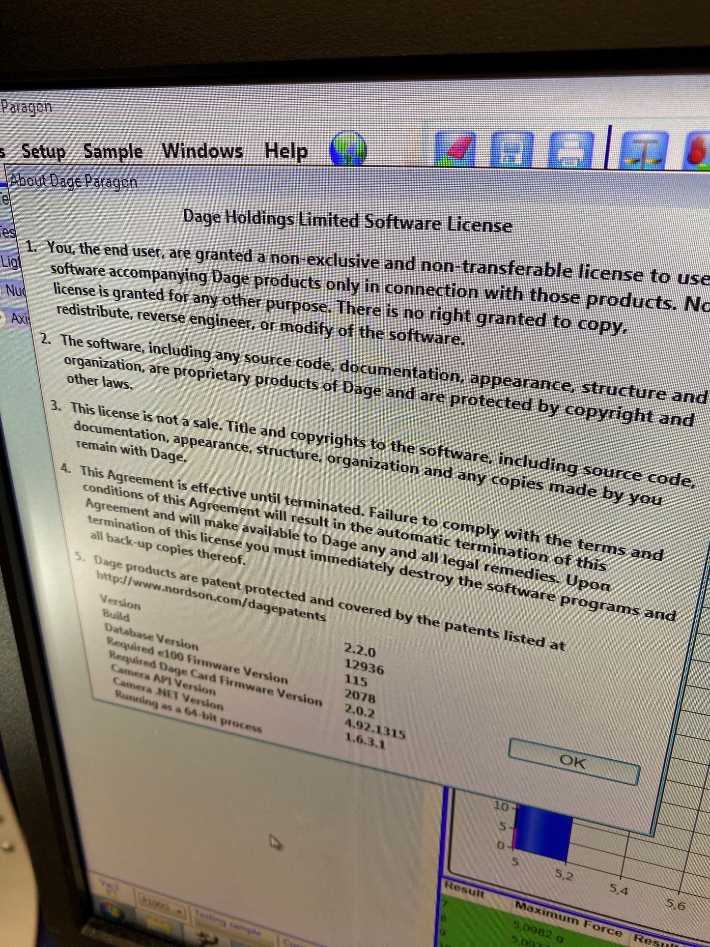 Nordson Dage 4000 Plus, annata 2016, tester di incollaggio