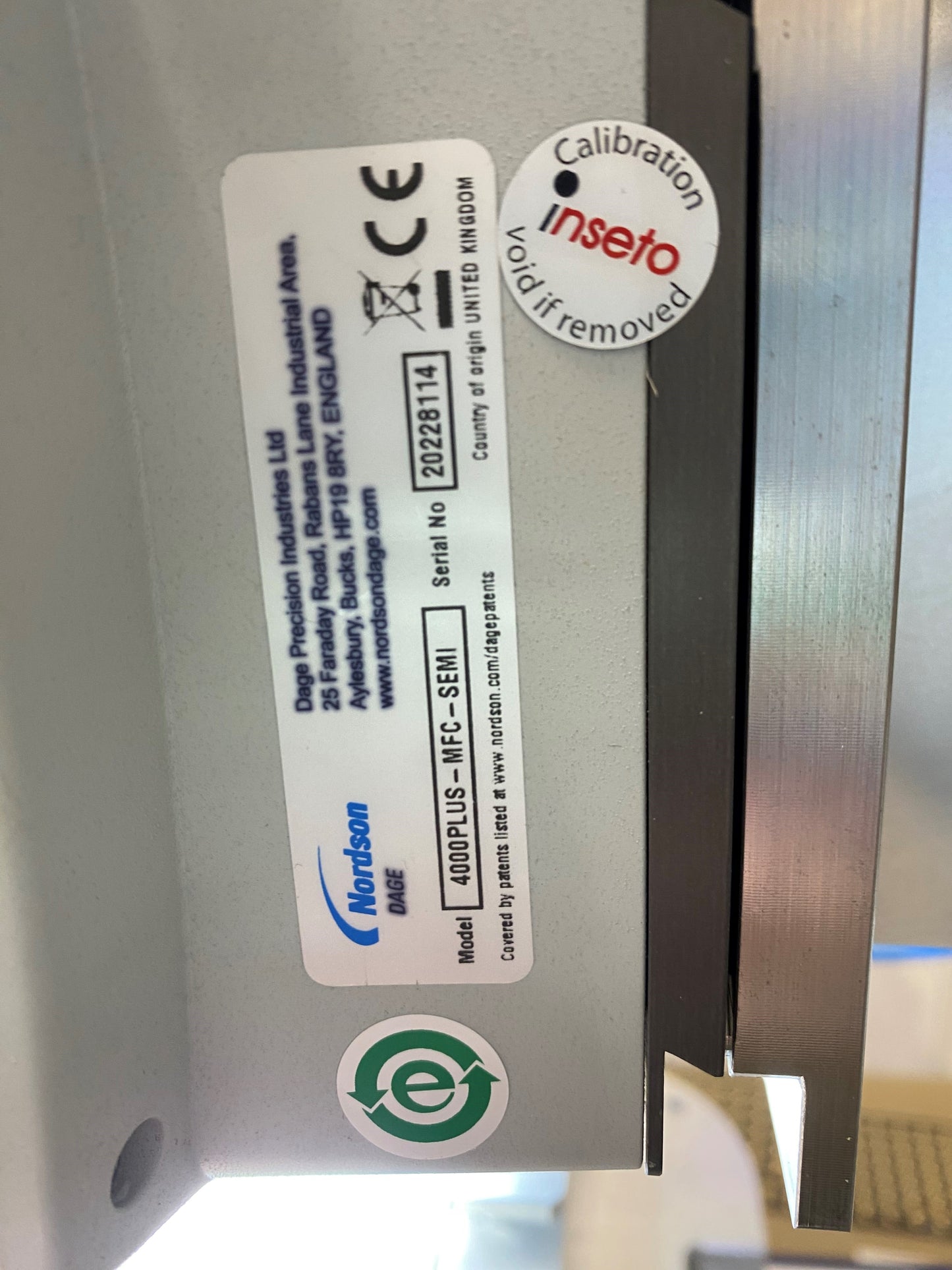 Nordson Dage 4000 Plus, annata 2016, tester di incollaggio