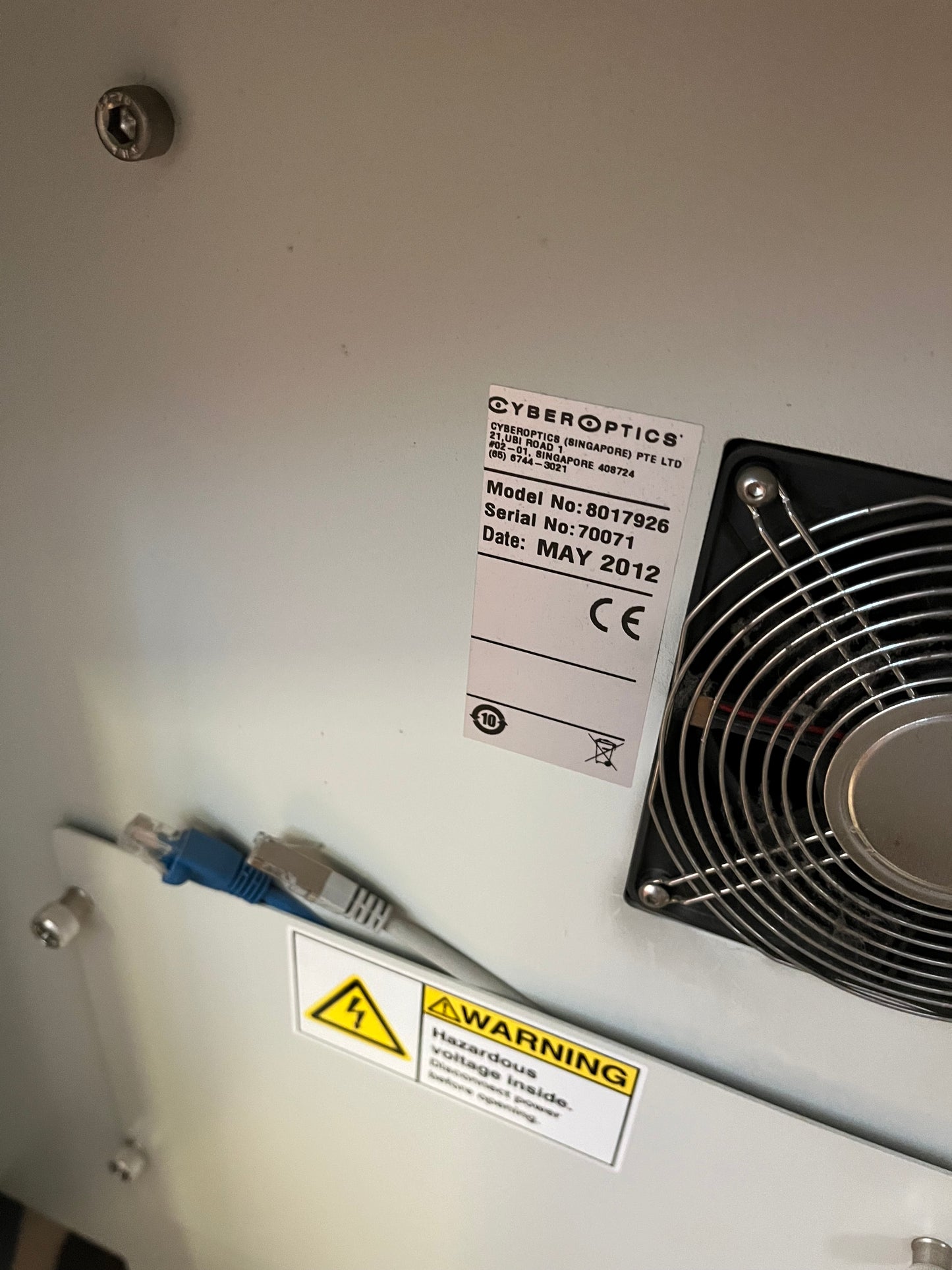 CYBEROPTICS QX500L, annata 2012, AOI