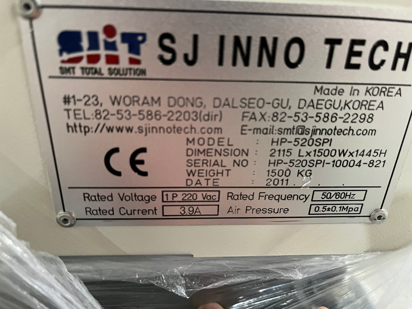 SJ INNOTECH HP-520 SPI, annata 2011