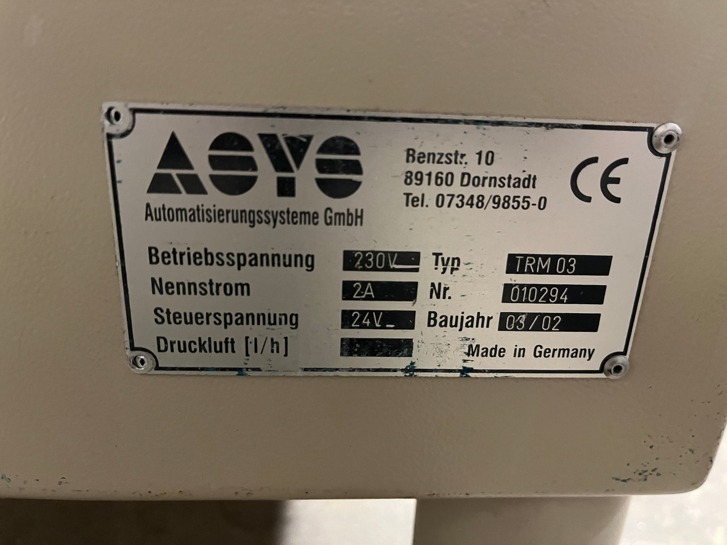 ASYS TRM03, vintage 2002