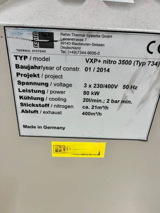 Rehm VXP+ nitro 3500, reflow, vintage 2014, Europe