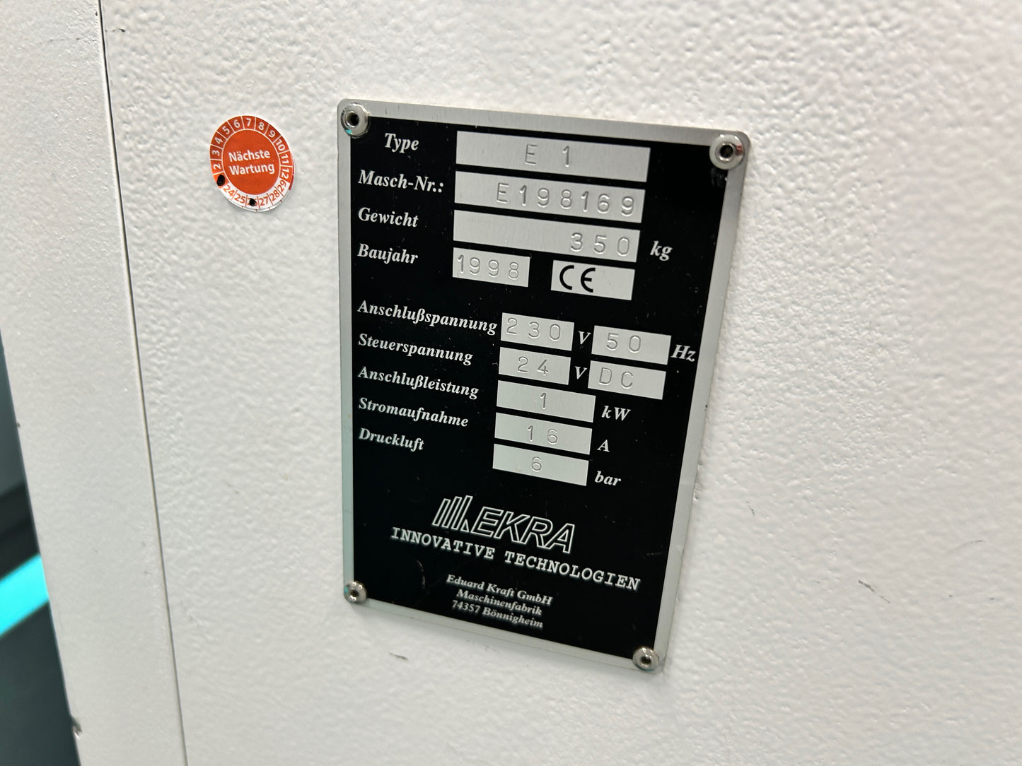 EKRA E1, vintage 1998, screen printer SOLD