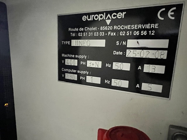 Europlacer IINEO 1, P&P machine, vintage 2008
