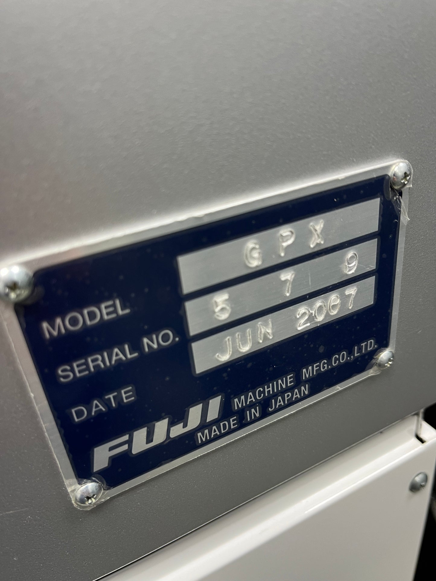 FUJI GPX, annata 2007