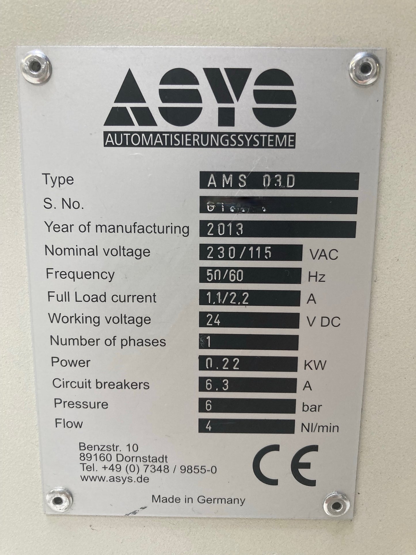 ASYS AMS 03D, loader, vintage 2013 (12 units available)