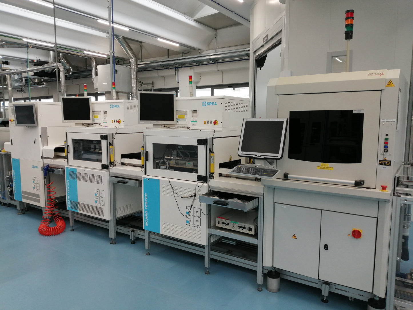 TESTING LINE 3030 ICT-FCT-AOI-LASER MARKER MACHINES, vintage 2010