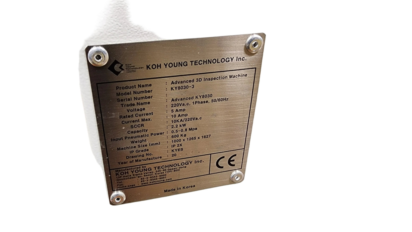 Koh Young 8030-3, vintage 2015